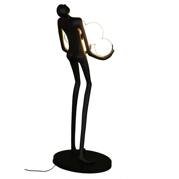 Step into Design Lampa podłogowa WOMAN czarna 180cm