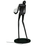 Step into Design Lampa podłogowa WOMAN czarna 180cm