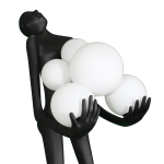 Step into Design Lampa podłogowa WOMAN czarna 180cm