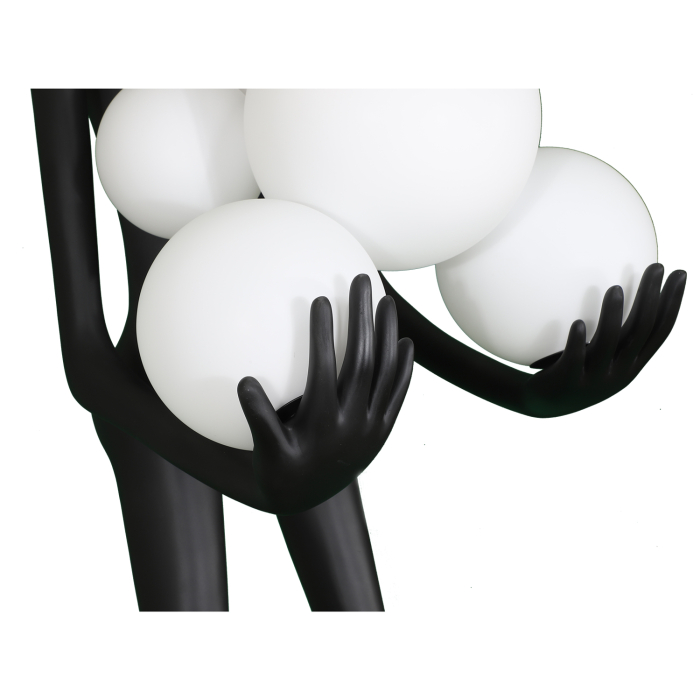 Step into Design Lampa podłogowa WOMAN czarna 180cm