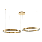 Step into Design Lampa wisząca CIRCLE 80+80 LED złoty połysk na 1 podsufitce