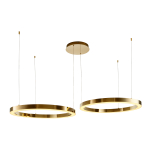 Step into Design Lampa wisząca CIRCLE 80+80 LED złoty połysk na 1 podsufitce