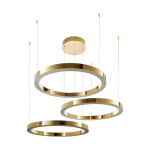 Step into Design Lampa wisząca CIRCLE 80+80+80 LED złoty połysk na 1 podsufitce
