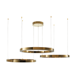 Step into Design Lampa wisząca CIRCLE 80+80+80 LED złoty połysk na 1 podsufitce