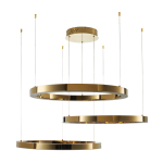 Step into Design Lampa wisząca CIRCLE 80+80+80 LED złoty połysk na 1 podsufitce