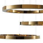Step into Design Lampa wisząca CIRCLE 80+80+80 LED złoty połysk na 1 podsufitce