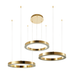 Step into Design Lampa wisząca CIRCLE 60+60+60 LED złoty połysk na 1 podsufitce
