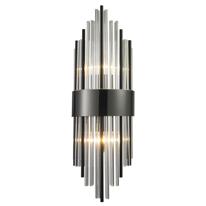 Step into Design Lampa ścienna DRACO czarna 60cm