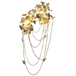 Step into Design Lampa ścienna BLOSSOM złota 120cm