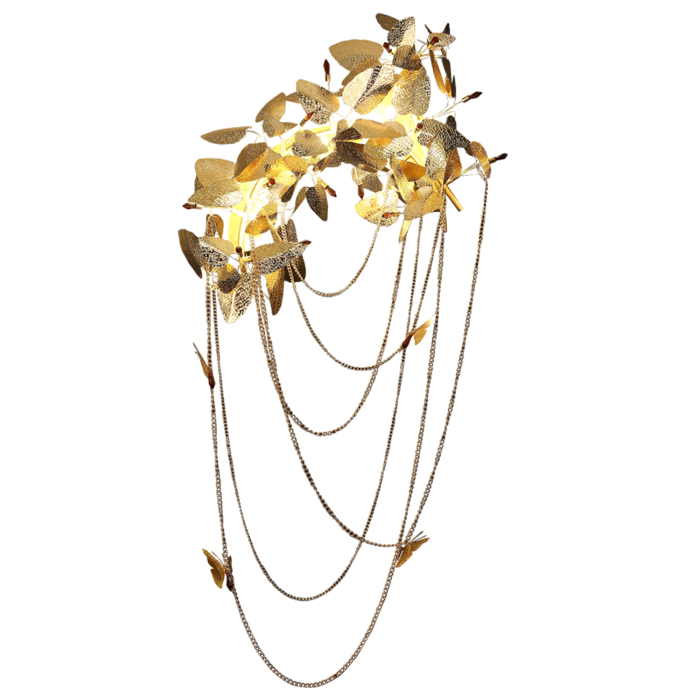 Step into Design Lampa ścienna BLOSSOM złota 120cm