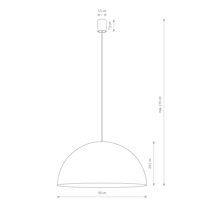 Nowodvorski HEMISPHERE SUPER L  Sufitowa Wisząca Max moc 8W GX53 Satynowy czekoladowy 10296