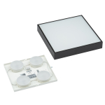 Nowodvorski QUAD  Sufitowa Plafon Max moc 15W only LED GX53 Czarny 10471