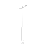 Nowodvorski LVM ROLLER LED 9W System konfigurowalny LVM Track System Lampa LED Max moc 9W LED 3000K Czarny 10146