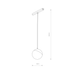 Nowodvorski LVM LID LED 8W System konfigurowalny LVM Track System Lampa LED Max moc 8W LED 3000K Czarny 10153
