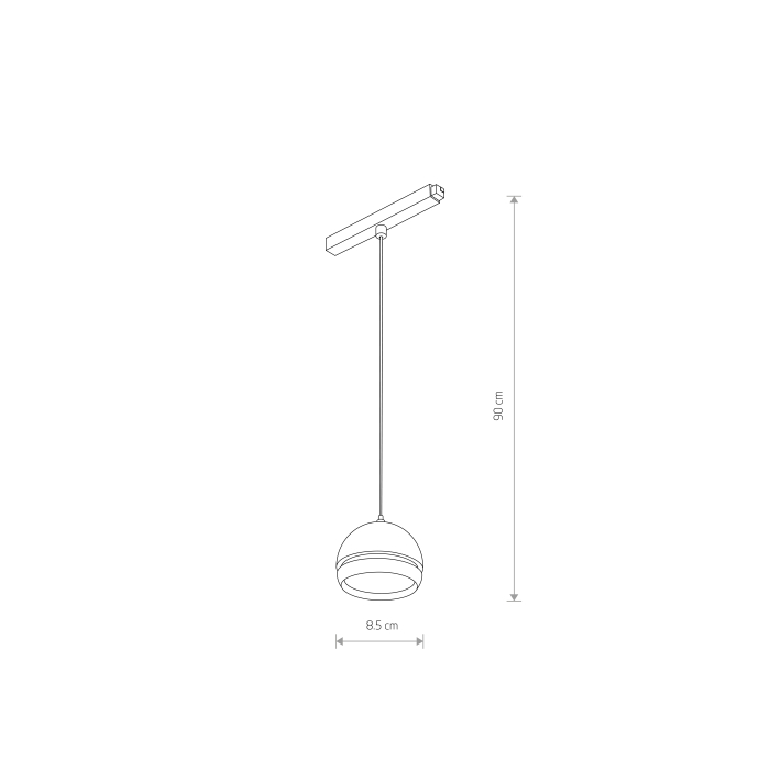 Nowodvorski LVM SLOT LED 8W System konfigurowalny LVM Track System Lampa LED Max moc 8W LED 3000K Czarny 10155