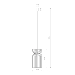 Nowodvorski KYMI A  Sufitowa Wisząca Max moc 60W E27 Naturalne drewno 10570