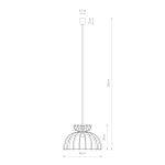 Nowodvorski KYMI C  Sufitowa Wisząca Max moc 60W E27 Naturalne drewno 10572