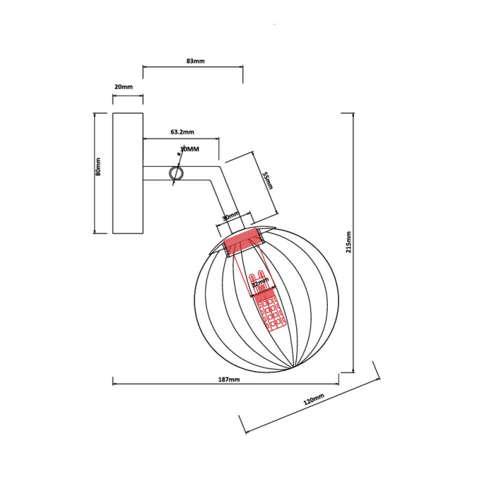 Light Prestige Arette kinkiet 1xG9 LP-133/1W