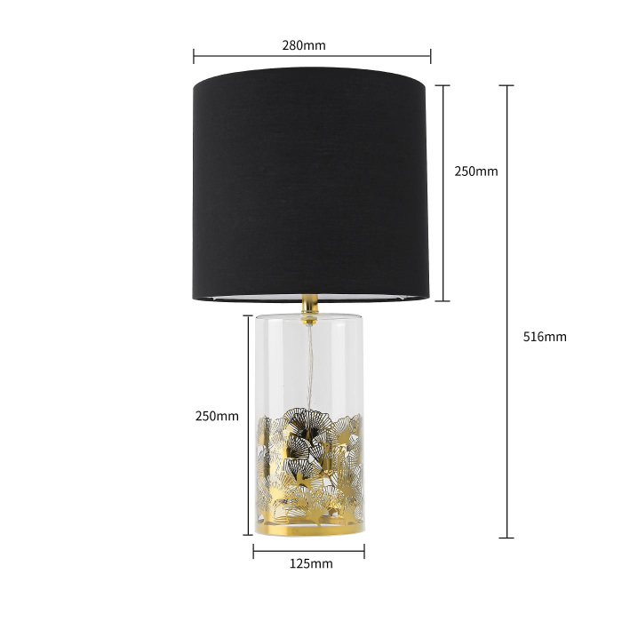 Light Prestige Sunflower biurkowa czarna 1xE27 LP-818/1T BK