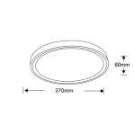 Light Prestige Vegas plafon mały 4000K czarny xLED LP-550/1C S 4BK