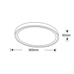 Light Prestige Vegas plafon średni 4000K czarny xLED LP-550/1C M 4BK