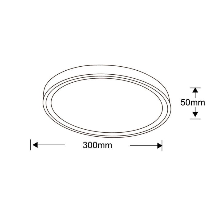Light Prestige Vegas plafon średni 4000K czarny xLED LP-550/1C M 4BK