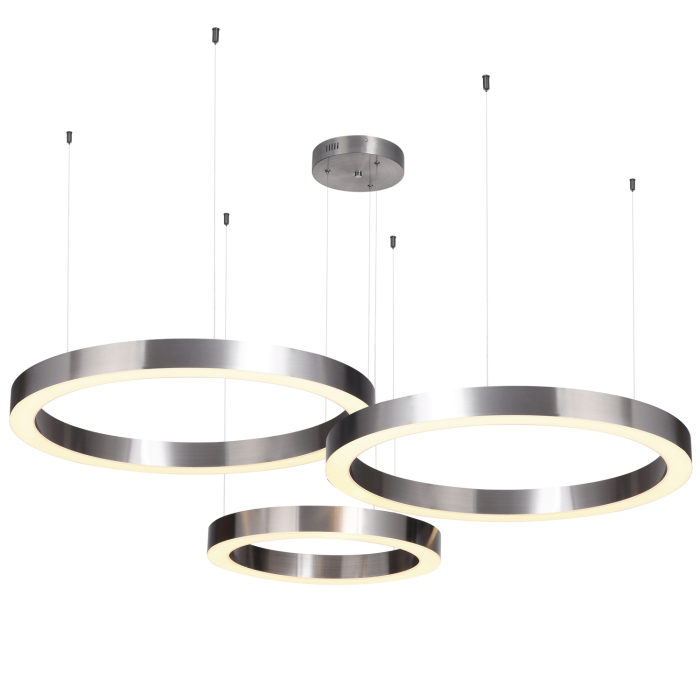 Step into Design Lampa wisząca CIRCLE 60+60+80 LED nickel na 1 podsufitce ST-8848-60+60+80 nickel