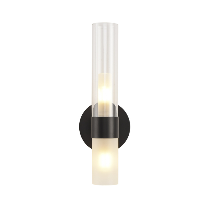 Step into Design Lampa ścienna CANDELA czarna 31cm DN1505-1 black