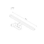 Nowodvorski CEZANNE LED L  Ścienna Kinkiet obrazowe Max moc 15W LED 3000K Czarny 10671
