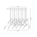 MOOSEE lampa wisząca TULIPPE 14 LINE  złota (MSE1501100169)