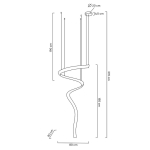 MOOSEE lampa wisząca WAVE CORDON 1A chrom (MSE1501100193)