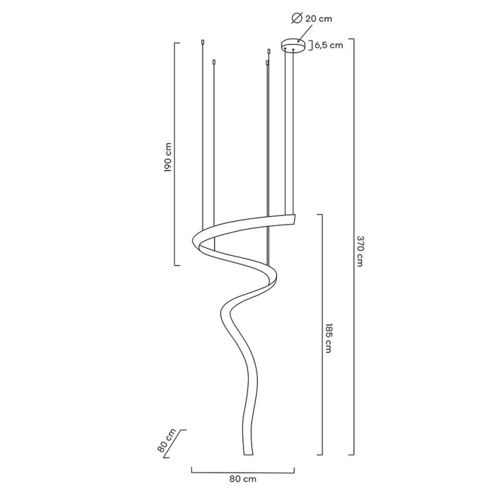 MOOSEE lampa wisząca WAVE CORDON 1A chrom (MSE1501100193)