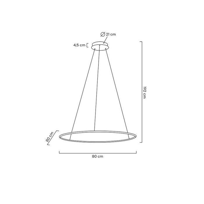 MOOSEE lampa wisząca RING SLIM 80 złota (MSE1501100157)