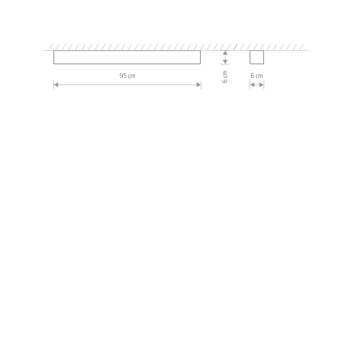 Nowodvorski SOFT CEILING LED 90X6  Sufitowa Plafon Max moc 16W LED TUBE T8 Grafitowy 7533