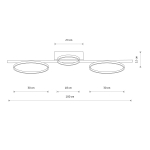 Nowodvorski CIRCOLO LED  Sufitowa Plafon Max moc 33W LED 3000K Czarny 10816