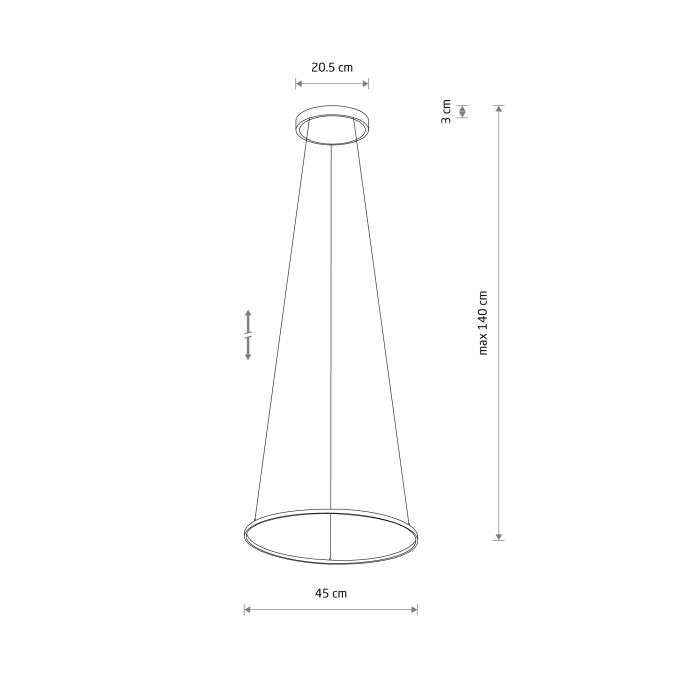 Nowodvorski CIRCOLO LED S  Sufitowa Wisząca Max moc 18W LED 3000K Czarny 10813