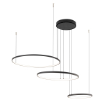 Nowodvorski CIRCOLO LED  Sufitowa Wisząca Max moc 45W LED 3000K Czarny 10817