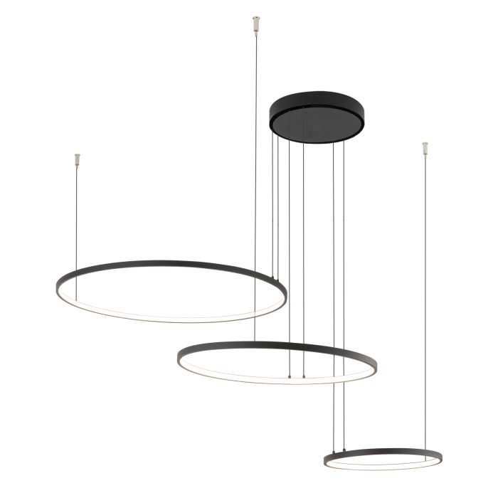 Nowodvorski CIRCOLO LED  Sufitowa Wisząca Max moc 45W LED 3000K Czarny 10817