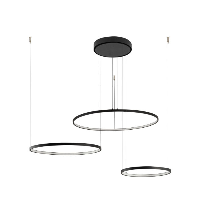 Nowodvorski CIRCOLO LED  Sufitowa Wisząca Max moc 45W LED 3000K Czarny 10817