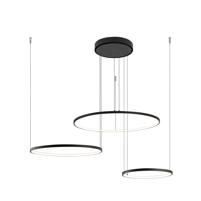 Nowodvorski CIRCOLO LED  Sufitowa Wisząca Max moc 45W LED 3000K Czarny 10817