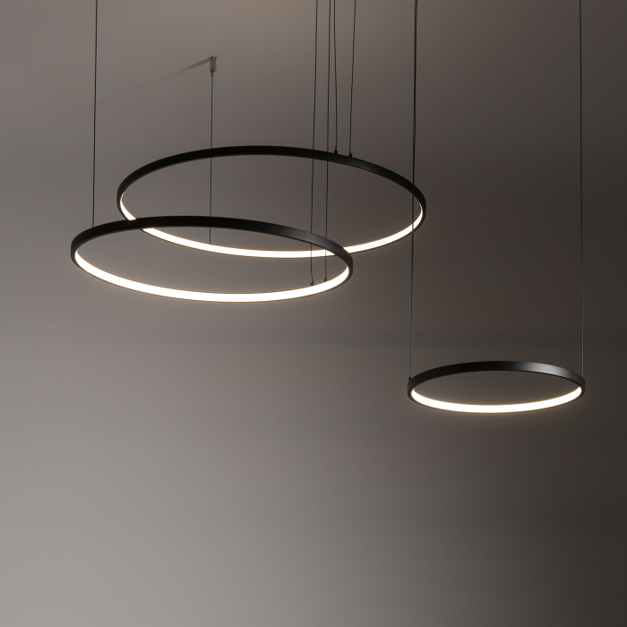 Nowodvorski CIRCOLO LED  Sufitowa Wisząca Max moc 45W LED 3000K Czarny 10817