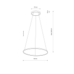 Nowodvorski CIRCOLO LED M  Sufitowa Wisząca Max moc 21W LED 4000K Czarny 10862