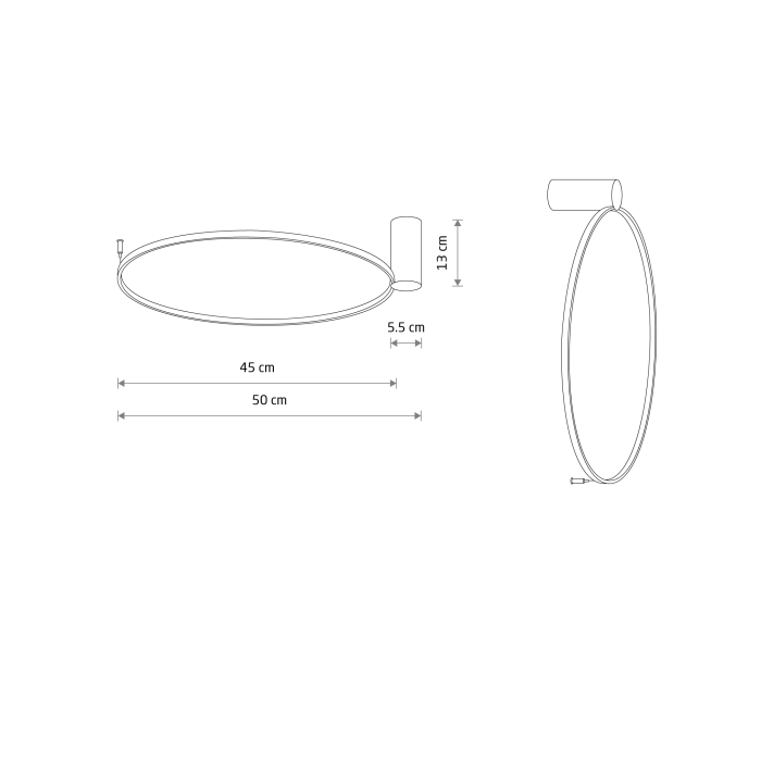 Nowodvorski CIRCOLO LED S  Sufitowa Plafon Max moc 18W LED 4000K Czarny 10930