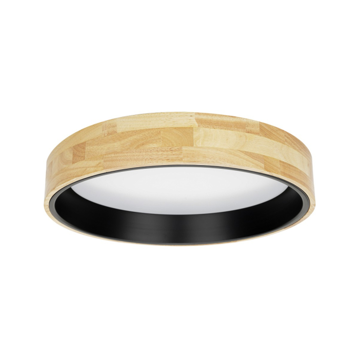 Italux Campelo Plafon Drewniany, czarny 1xLED 25W 4000K PLF-4350-25W-WD-BK-4K