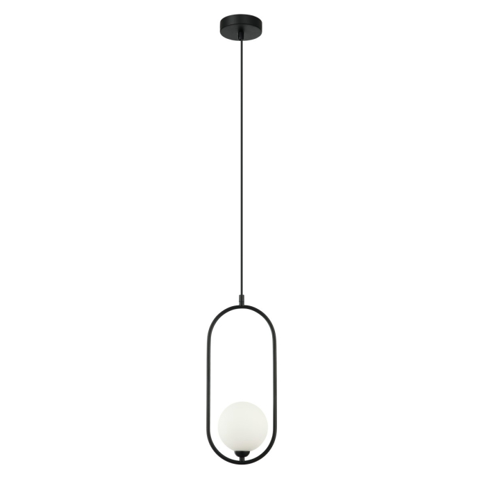 Italux Lupus Wisząca Czarny, biały 1xG9 25W PND-3965-1-BK
