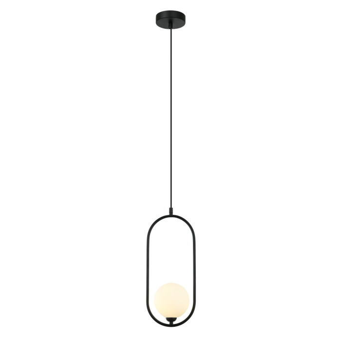 Italux Lupus Wisząca Czarny, biały 1xG9 25W PND-3965-1-BK