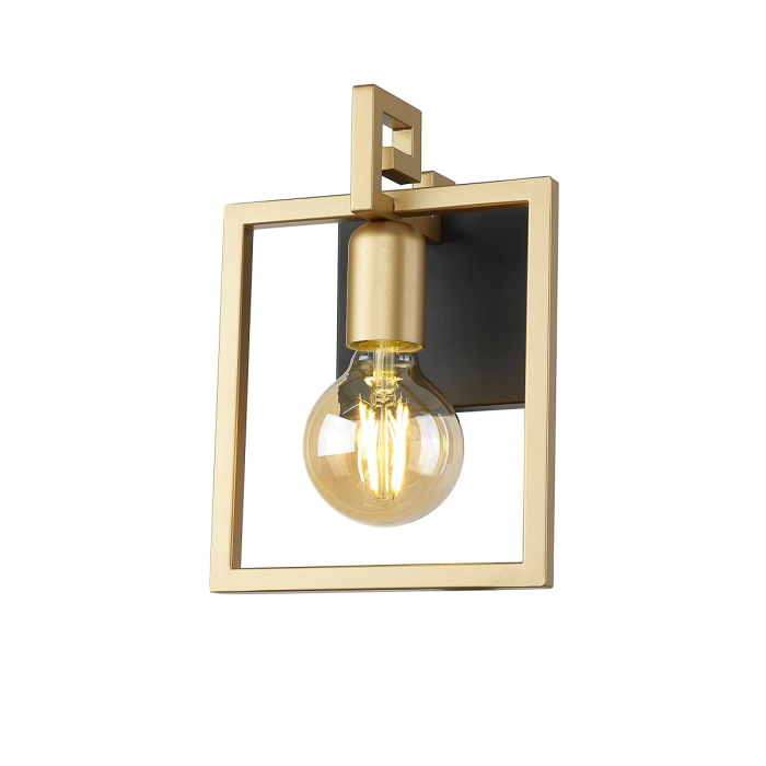 Italux Primero Kinkiet Złoty, czarny mat 1xE27 60W WL-44003-1-BK-GD