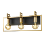 Italux Primero Kinkiet Złoty, czarny mat 3xE27 60W WL-44003-3-BK-GD