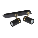 Italux Verano Reflektor/Spot Czarny mat, złoty chrom 2xGU10 35W SPL-2031-2