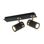 Italux Verano Reflektor/Spot Czarny mat, złoty chrom 2xGU10 35W SPL-2031-2